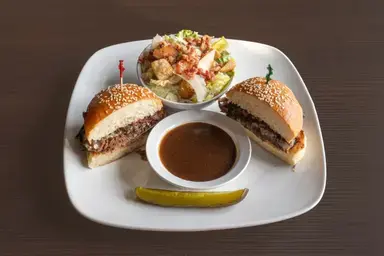 Delicious Brisket French Dip at Western Barcode in Edmonton, AB